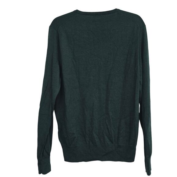 J.Crew Men’s Merino Wool Crewneck Sweater Green M Preppy Academia Office Casual - Picture 2 of 7
